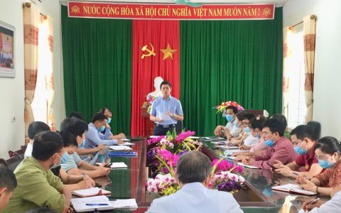 XUÂN SINH TỔ CHỨC HỘI NGHỊ GIAO BAN BCĐ  PHÒNG CHỐNG DỊCH BỆNH COVID 19